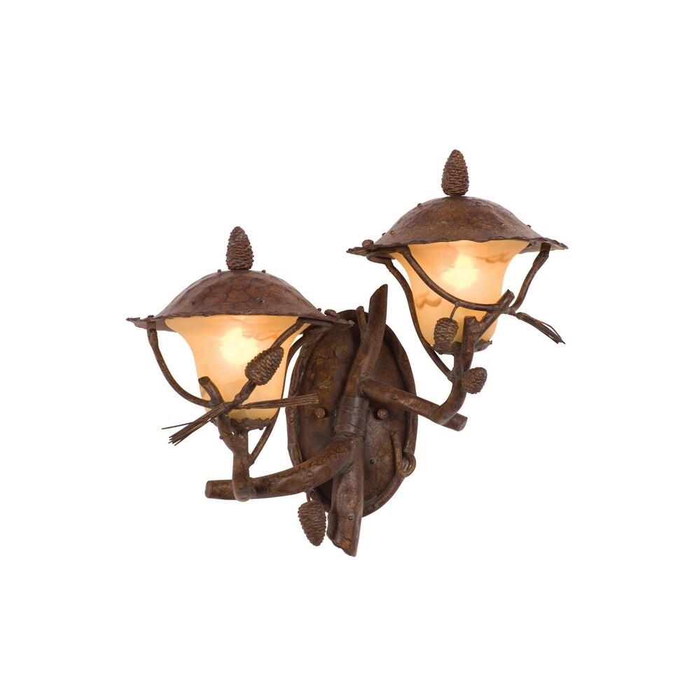 Ponderosa Outdoor 2 Light Wall Bracket (Right) - Chandeliers For Bedrooms by Overstock.com
