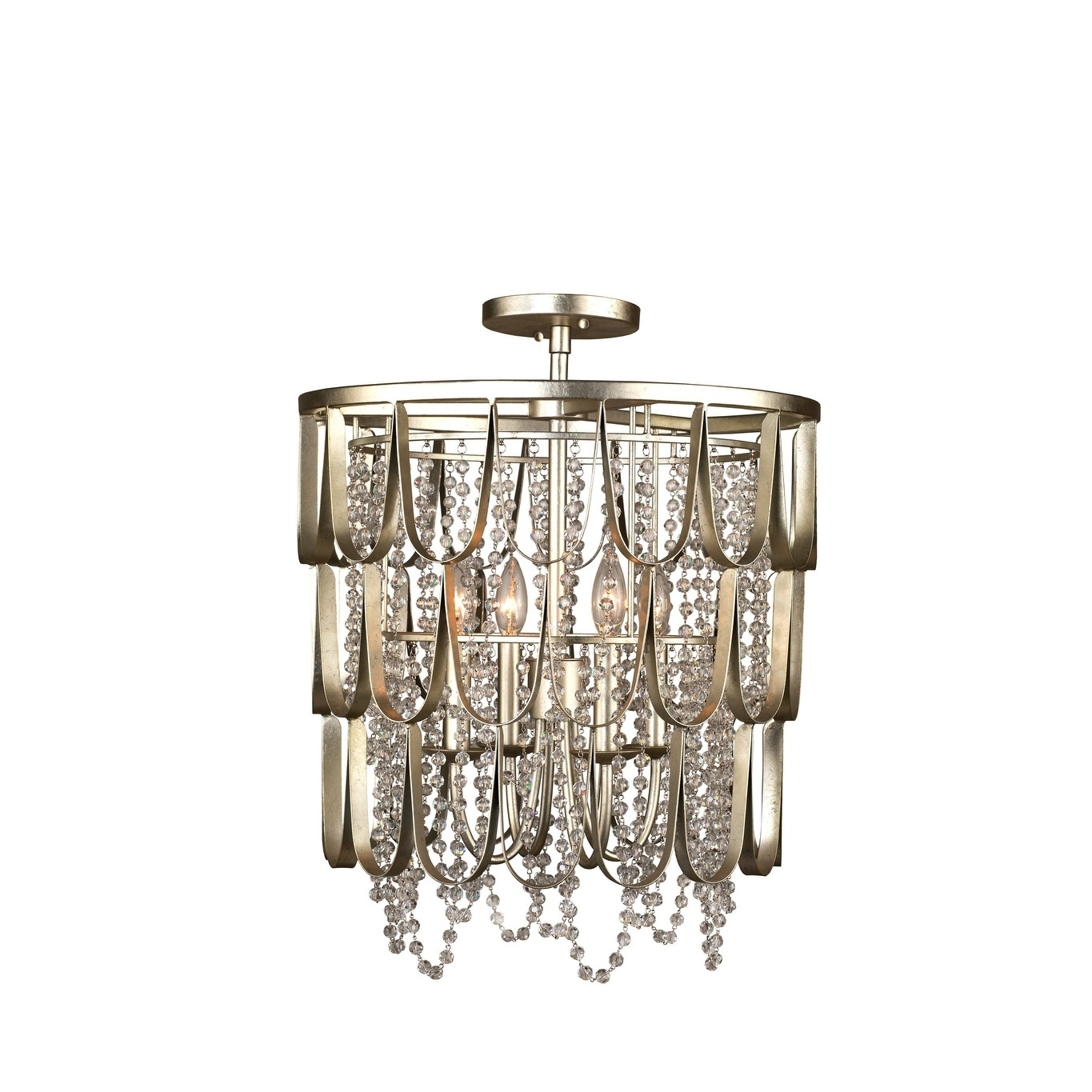 Dulce 18 Inch Convertible Pendant / Semi Flush - Chandeliers For Bedrooms by Overstock.com