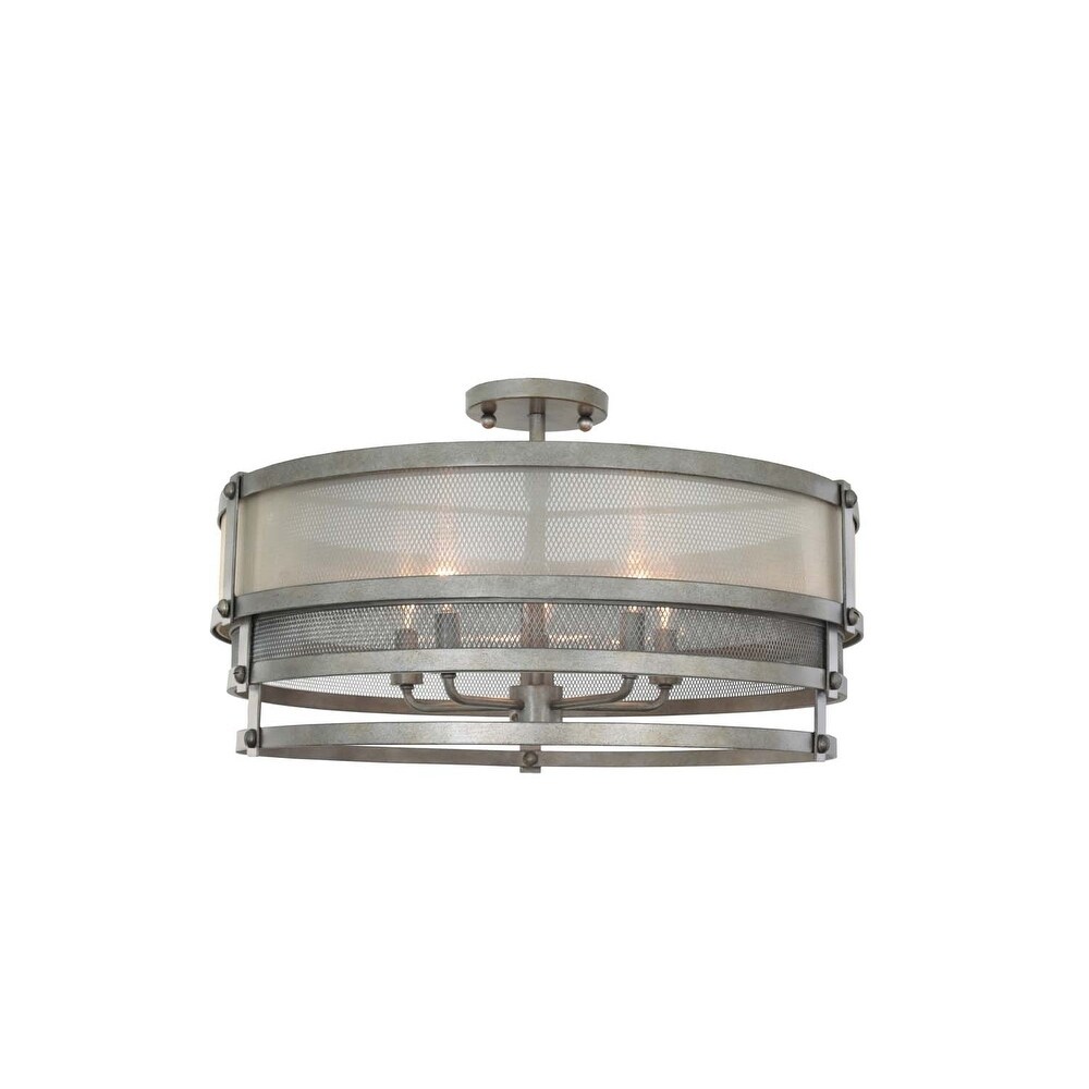 Delano 24 Inch Semi Flush Mount - Chandeliers For Bedrooms by Overstock.com