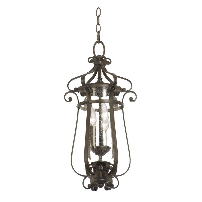 Hartford Outdoor 3 Light Medium Hanging Lantern - Chandeliers For Bedrooms by Overstock.com
