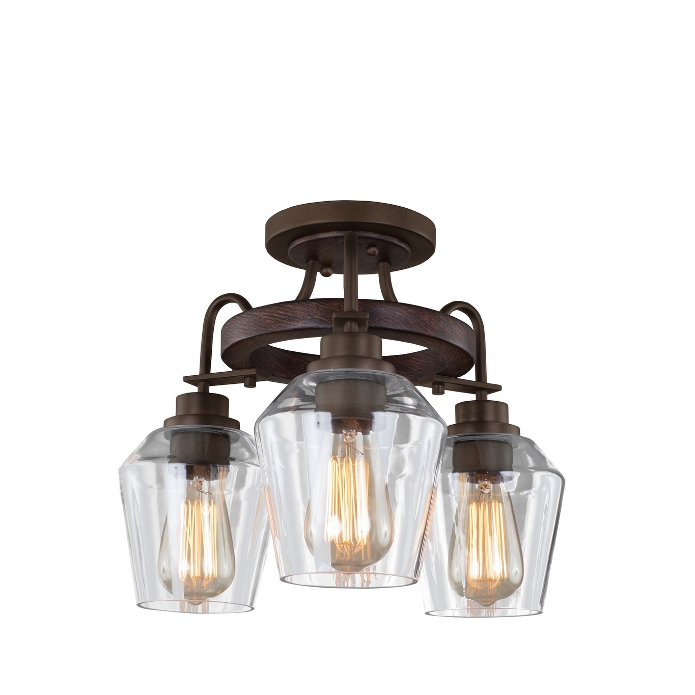 Allegheny 3 Light Semi Flush - Chandeliers For Bedrooms by Overstock.com