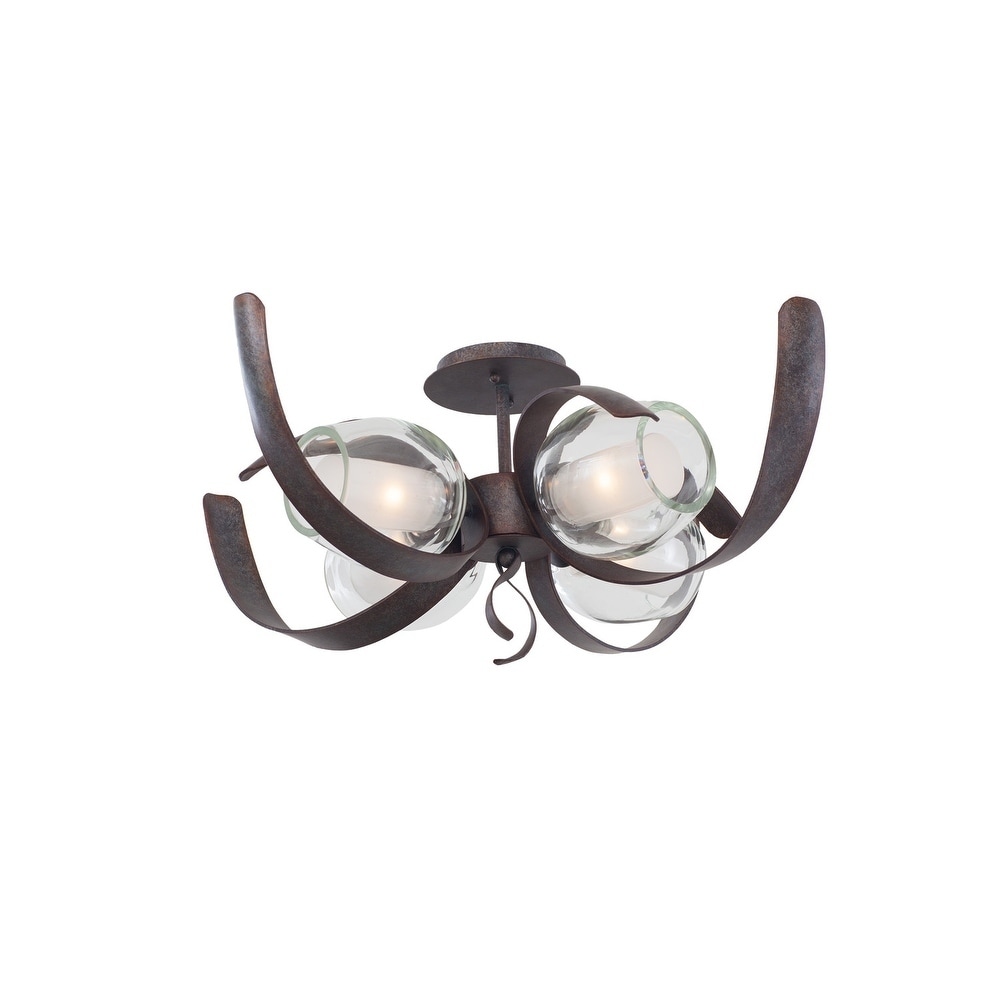 Solana 4 Light Semi Flush Mount - Chandeliers For Bedrooms by Overstock.com