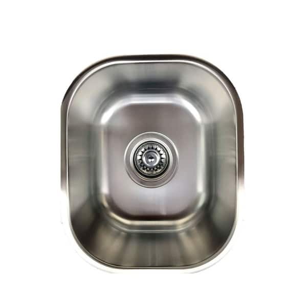 slide 1 of 3, Italia Kitchen Series 10" Undermount Stainless Steel Bar Sink