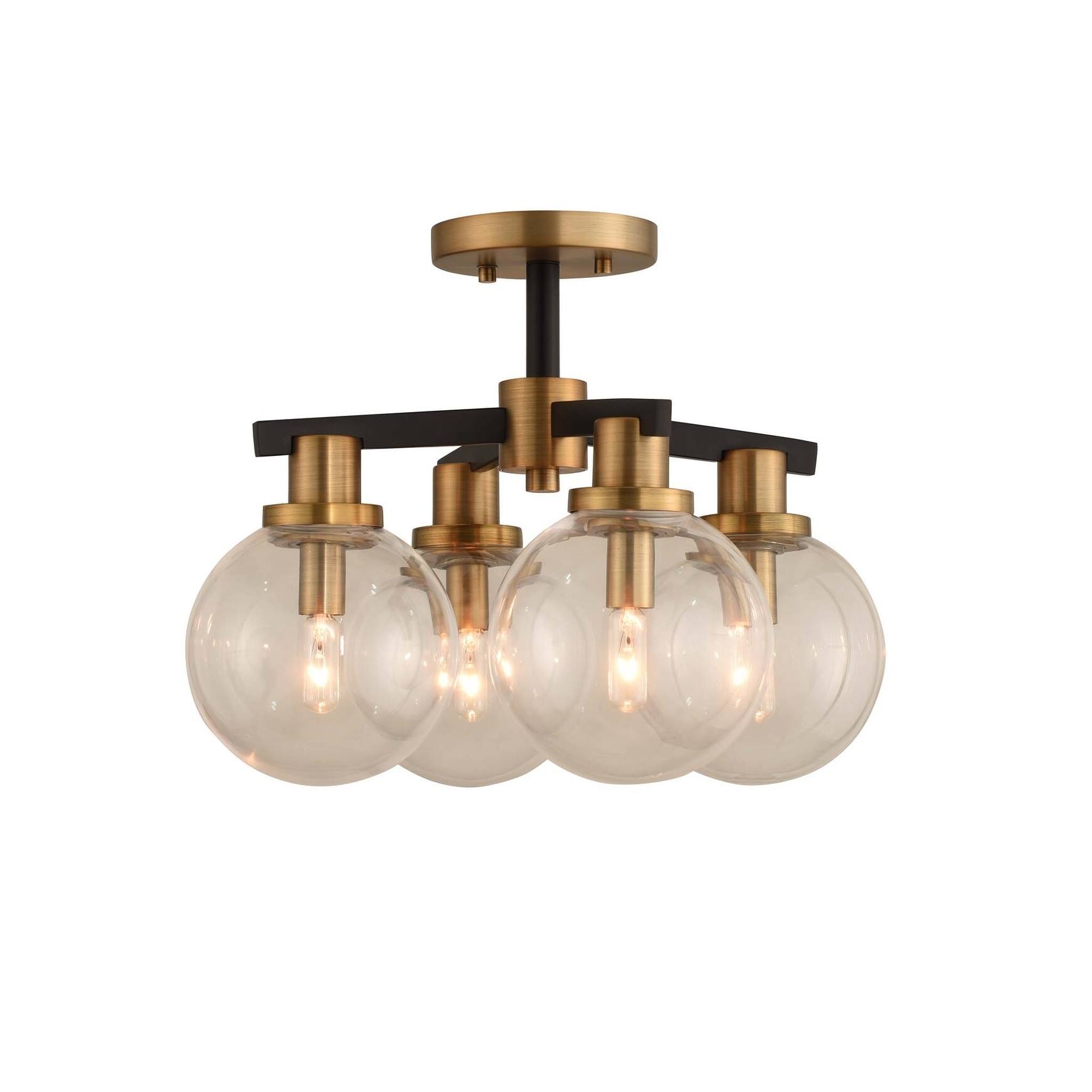 Cameo 4 Light Semi Flush Mount - Chandeliers For Bedrooms by Overstock.com