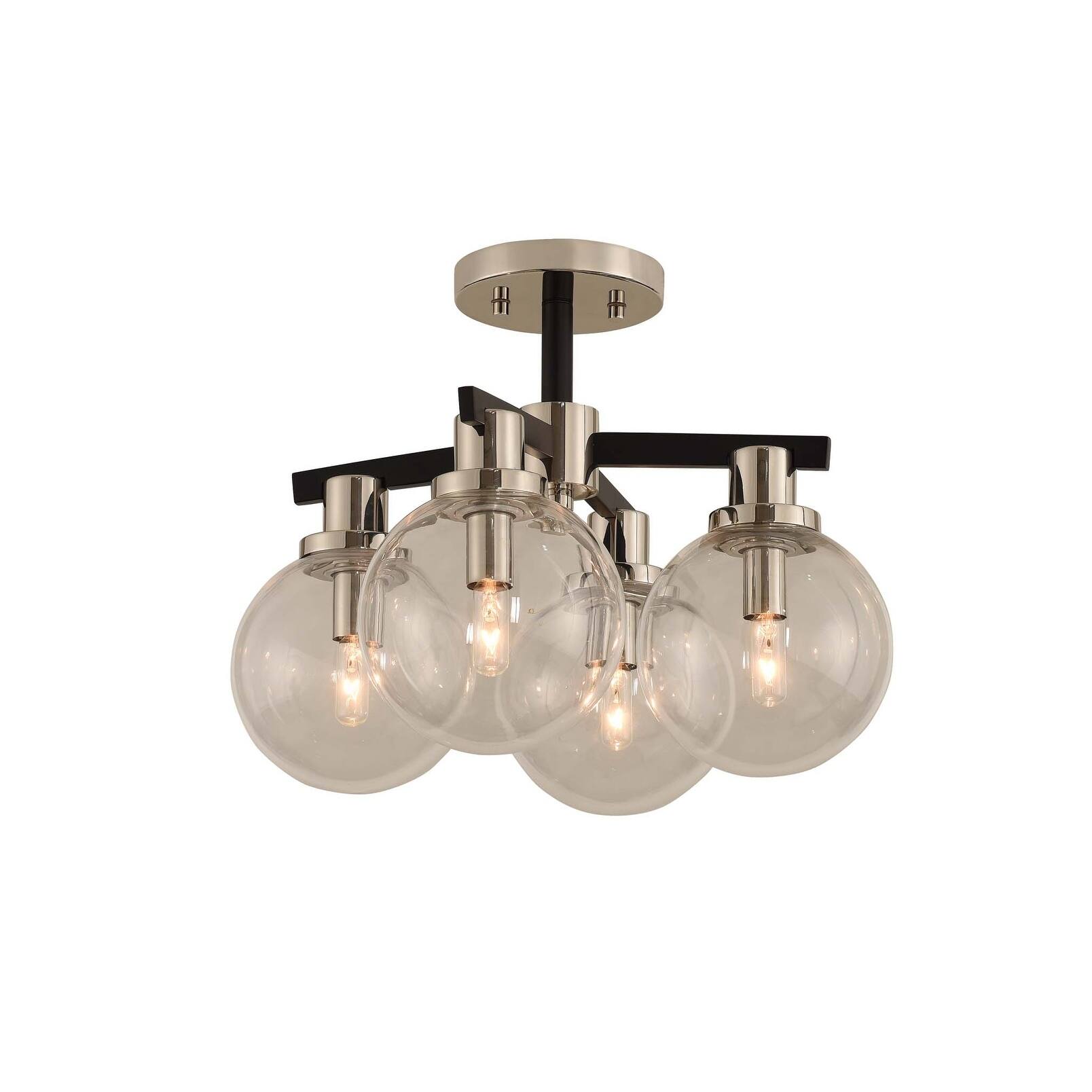 Cameo 4 Light Semi Flush Mount - Chandeliers For Bedrooms by Overstock.com