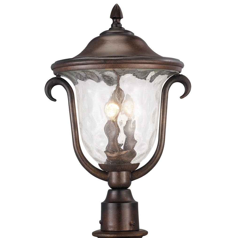 Santa Barbara Outdoor 3 Light Medium Post Mount Lantern - Chandeliers For Bedrooms by Overstock.com