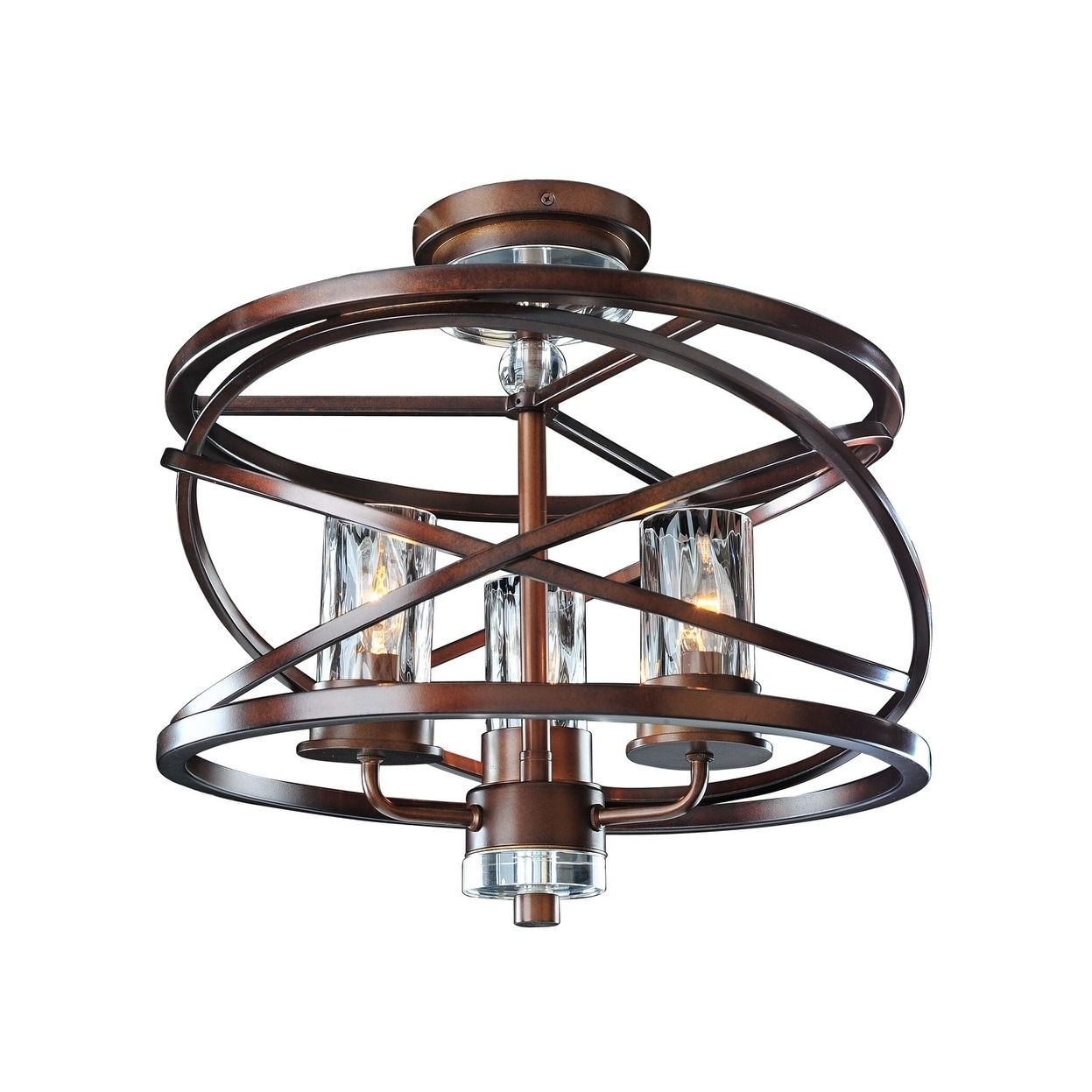 Eternity 3 Light Semi Flush Mount - Chandeliers For Bedrooms by Overstock.com