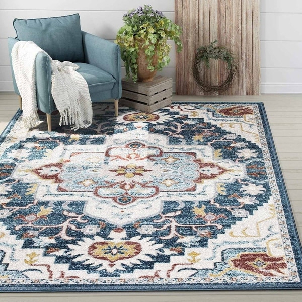 Gracewood Hollow Gambito Classic Floral Area Rug