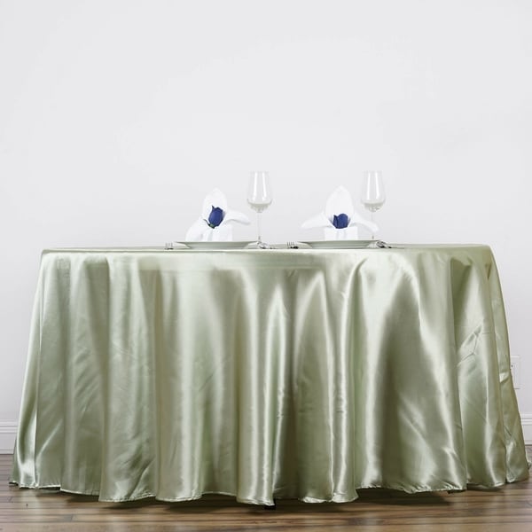 Satin Round Tablecloth 90" Reseda