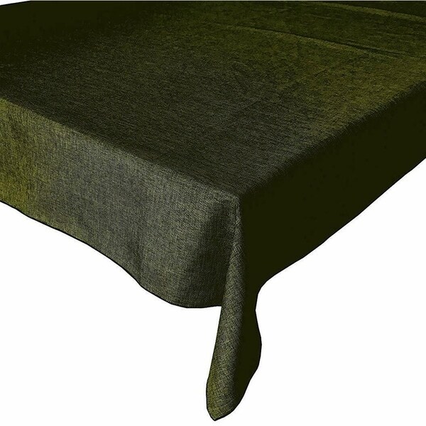 Faux Burlap Style Polyester Woven Tablecloth 48" x 48" Avocado