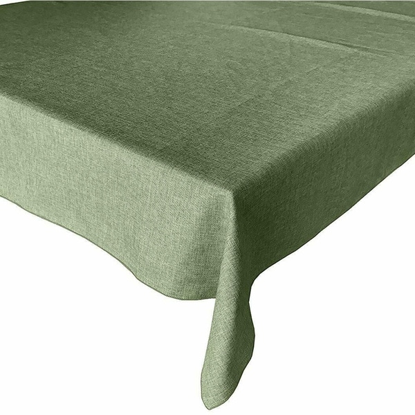 Faux Burlap Style Polyester Woven Tablecloth 58" x 76" Willow