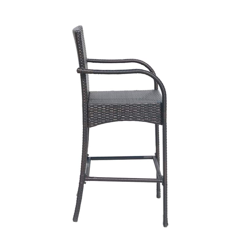 Cascada Outdoor Wicker Barstool Chair (Set of 2) by Christopher Knight Home