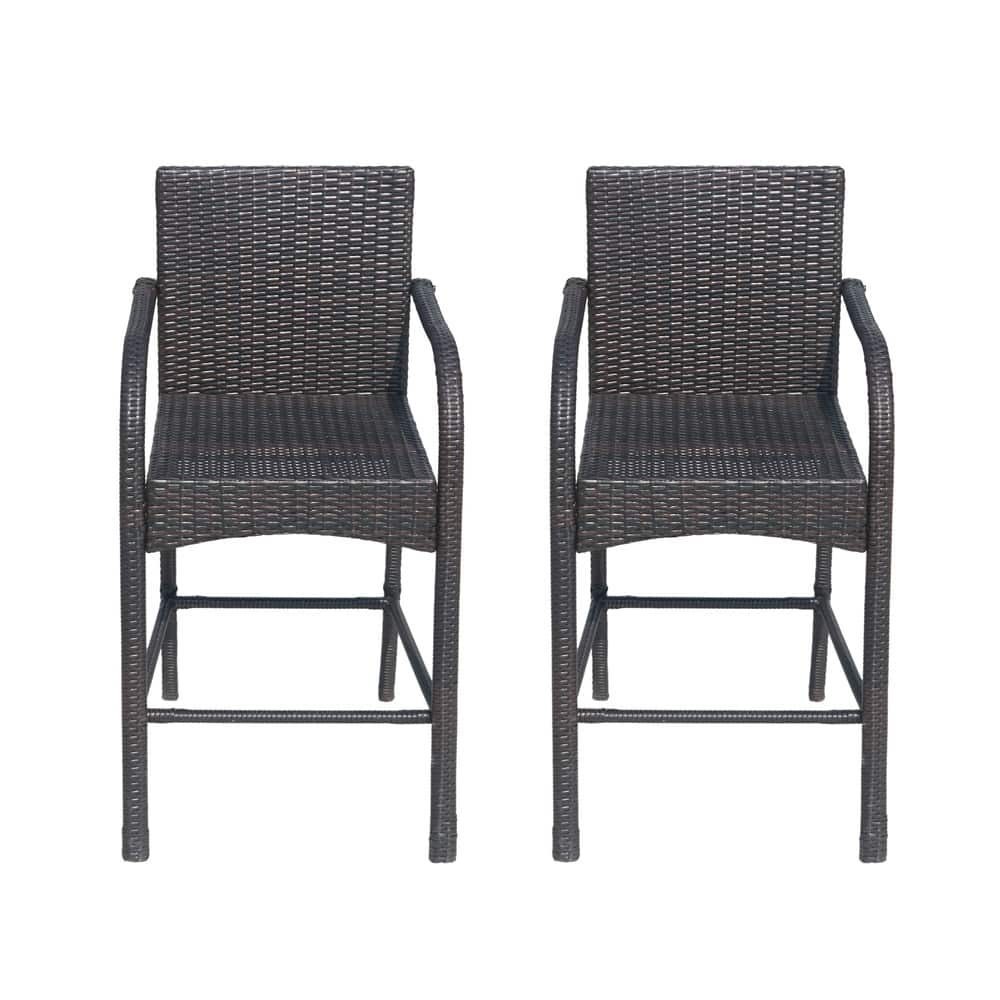 Cascada Outdoor Wicker Barstool Chair (Set of 2) by Christopher Knight Home
