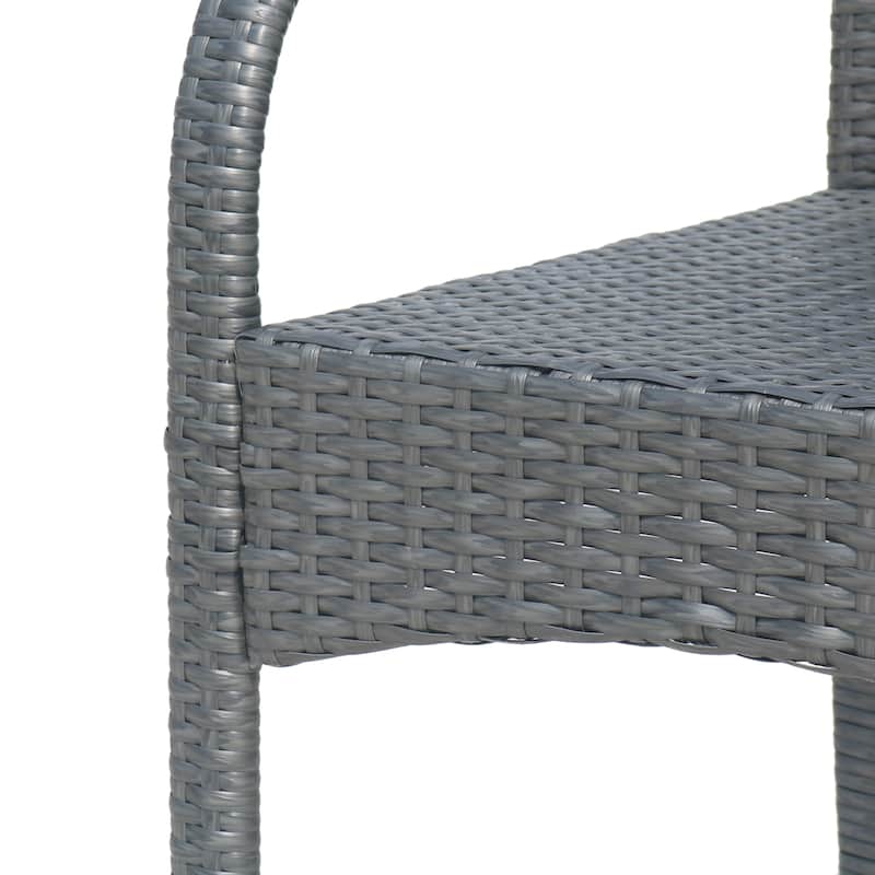 Cascada Outdoor Wicker Barstool Chair (Set of 2) by Christopher Knight Home