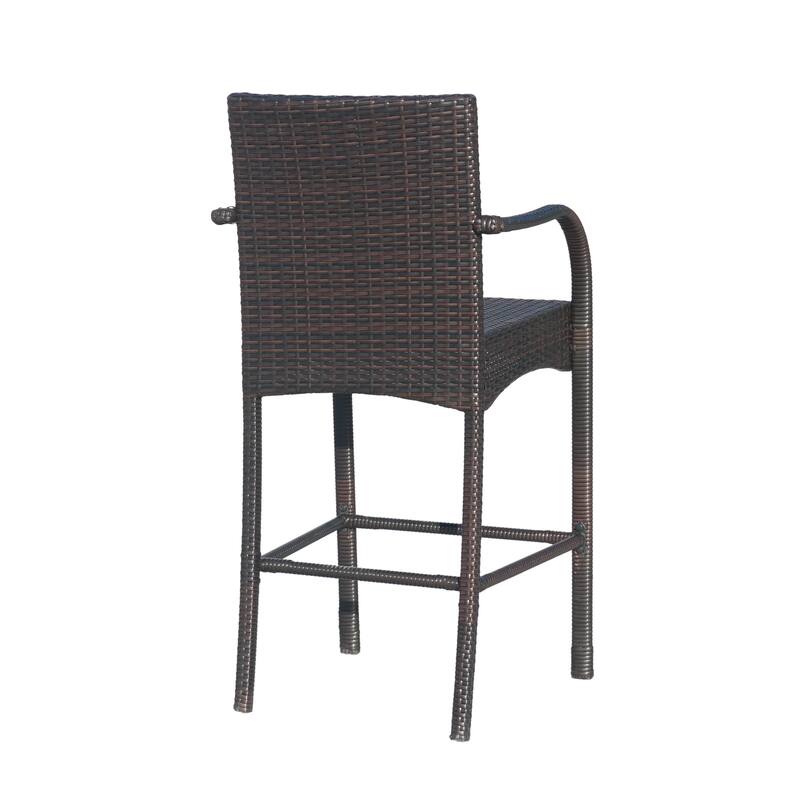 Cascada Outdoor Wicker Barstool Chair (Set of 2) by Christopher Knight Home