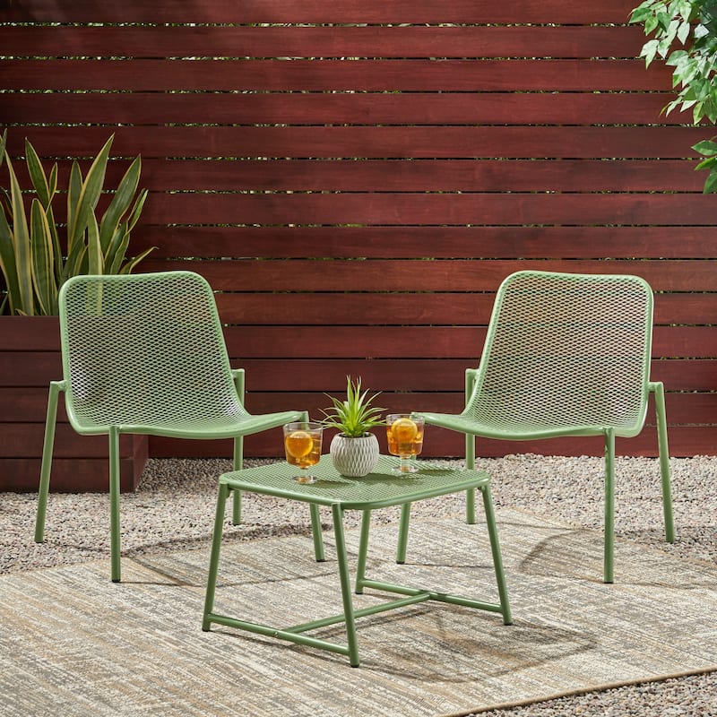 Bucknell Outdoor Modern 2 Seater Chat Set by Christopher Knight Home