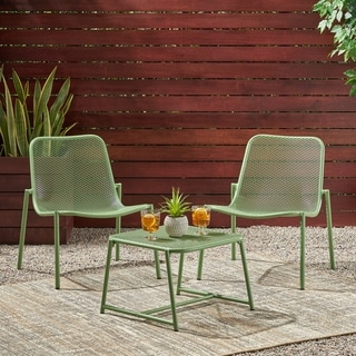 Bucknell Outdoor Modern 2 Seater Chat Set by Christopher Knight Home