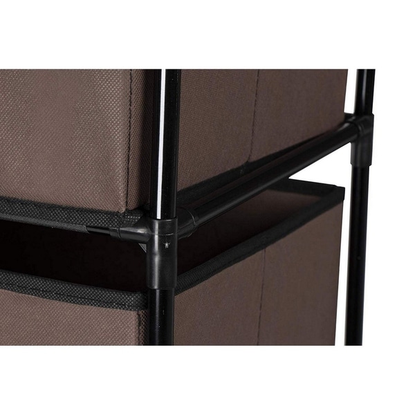 Juvale 4-Layered Storage Bin Cabinet Drawer for Clothing Dark Brown 16.5 x 13 x 33 inches Documents Household Objects Underwear