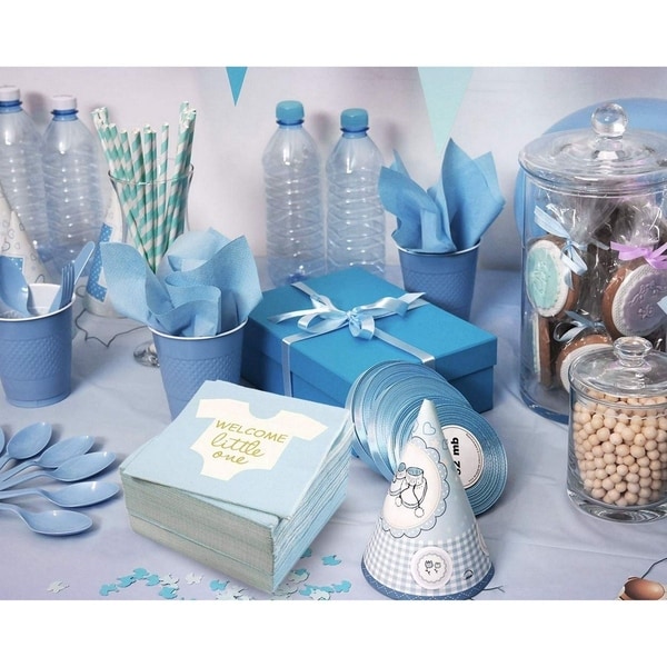 baby boy shower paper plates and napkins