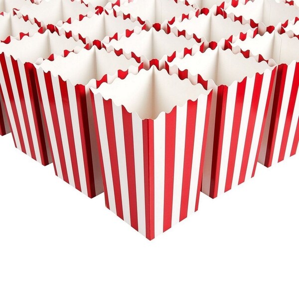 100 Mini Popcorn Favor Boxes for Carnival Parties Paper Candy Containers 3x3.9x3. Opens flyout.