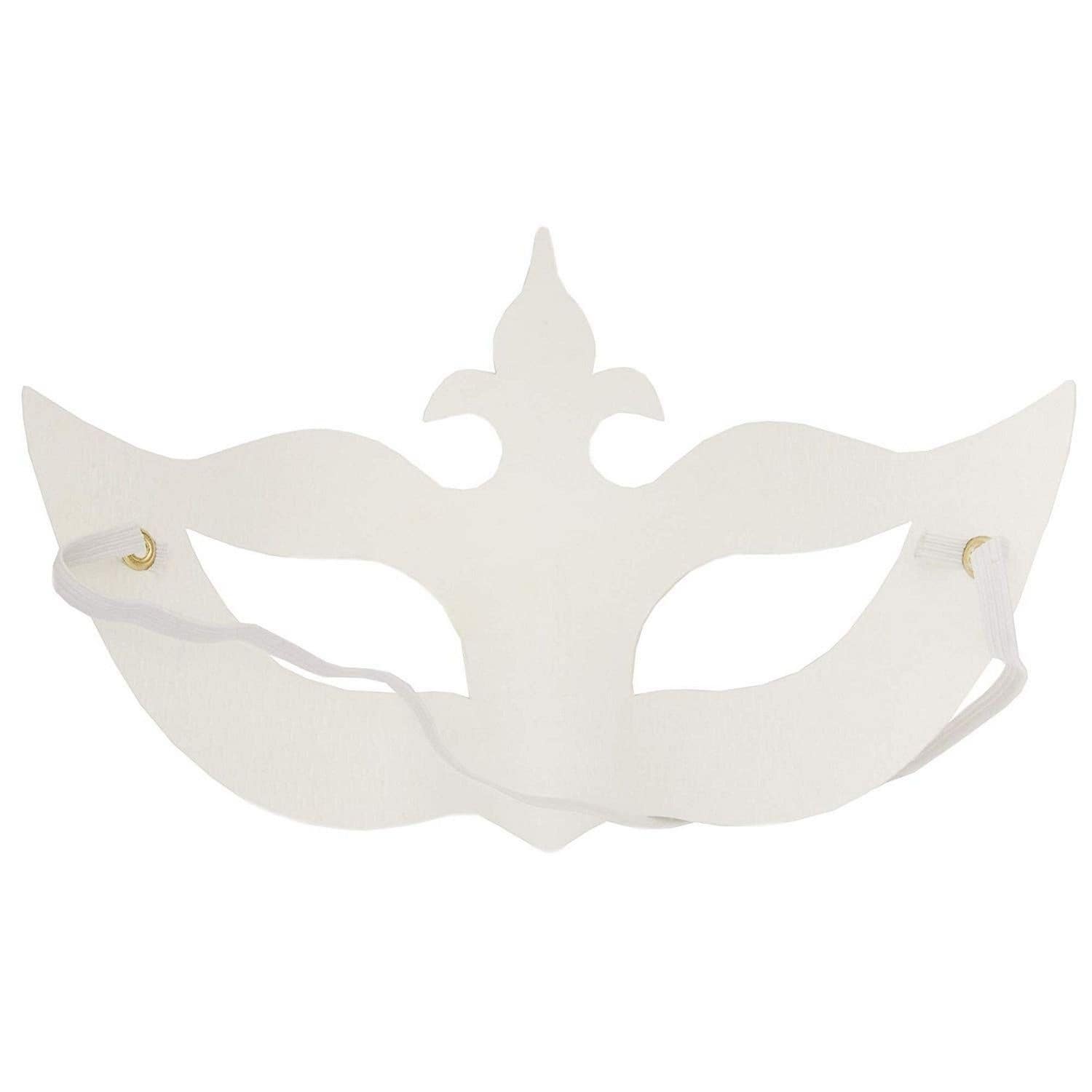 12 Count Bright Creations Blank DIY Masquerade Craft Half Masks for Halloween 6 Designs