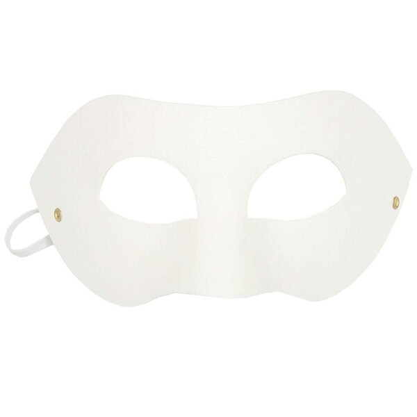 6 Designs 12-Pack White Half Face Mask for Halloween Costume Party DIY Mask