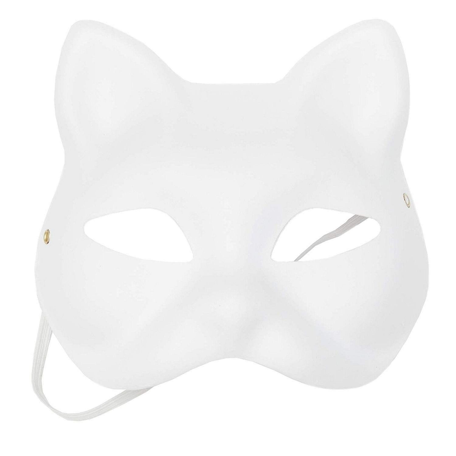 Bright Creations Blank DIY Masquerade Craft Cat Masks for Halloween 24 Count