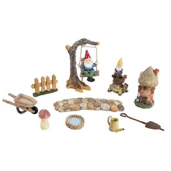 Shop 10 Piece Mini Gnome Mushroom Decor Figurine Indoor Outdoor Garden Decorations Overstock 29868053