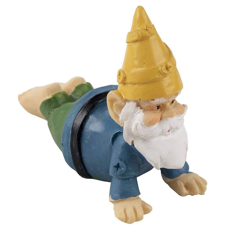 4-Piece Mini Yoga Gnome Figurines for Fairy Garden, Potted Plants, Tabletop