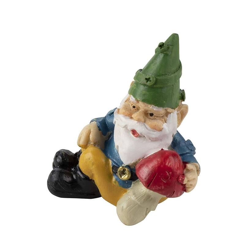 4-Piece Mini Yoga Gnome Figurines for Fairy Garden, Potted Plants, Tabletop
