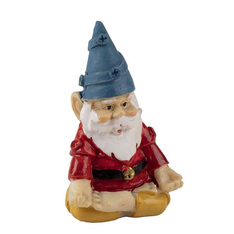 4-Piece Mini Yoga Gnome Figurines for Fairy Garden, Potted Plants, Tabletop