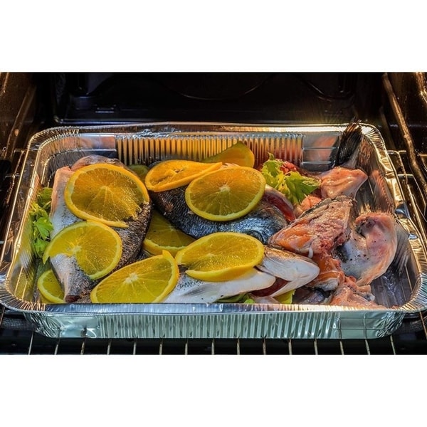 Cooking Broiling Aluminum Foil Pans 20.5 x 3.3 x 13 Inches Roasting 15-Piece Full-Size Deep Disposable Steam Table Pans for Baking