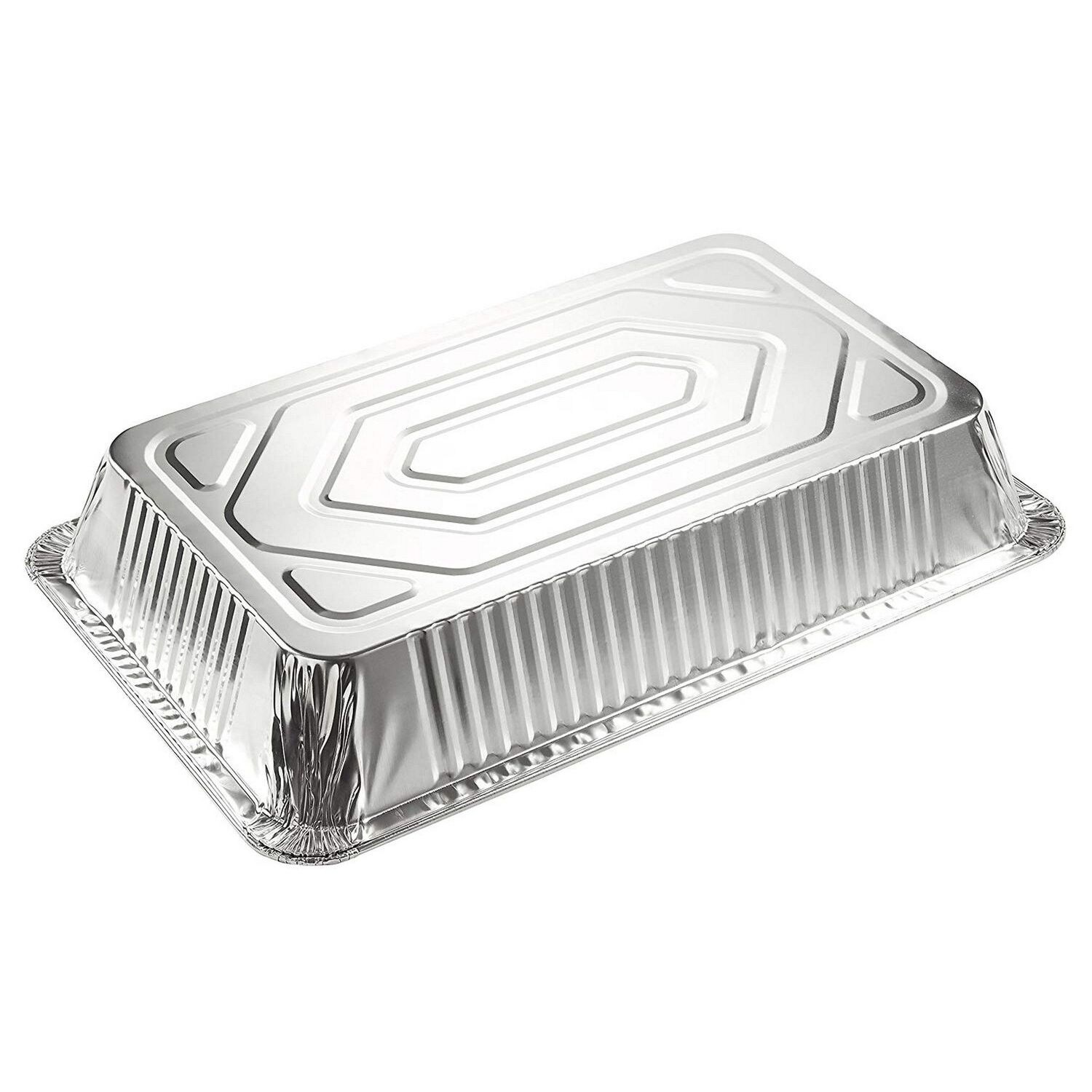 Funstitution Aluminum Foil Pans 8x8 Inches (30 Pack) - Tin Foil Pans with High Heat Conductivity - Disposable Aluminum Tray Cookware for Baking