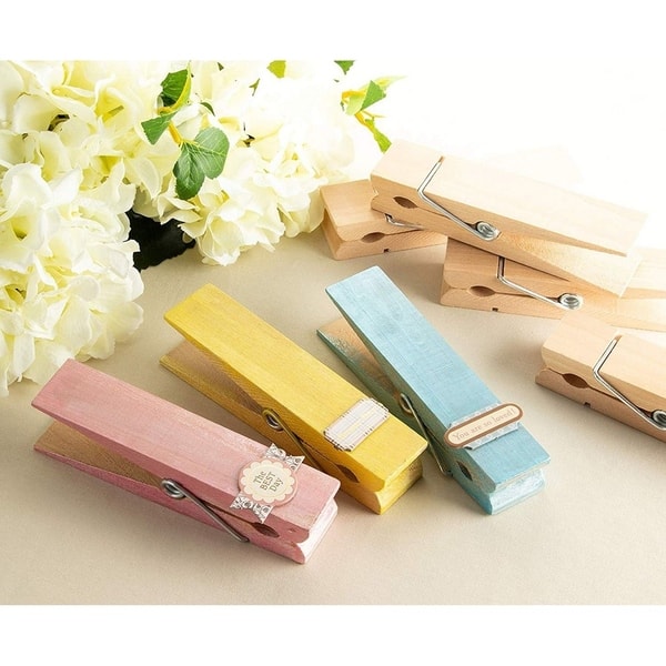 Natural Bamboo Mini Clothespin - 2 inch x 1/2 inch - 50 Count Box