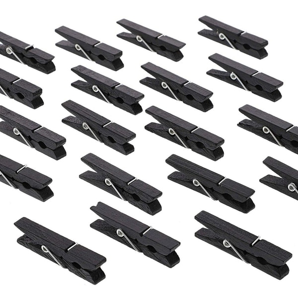 Bright Creations 300-Piece Mini Wood Craft Clothespins 1 7//8 Inches Black