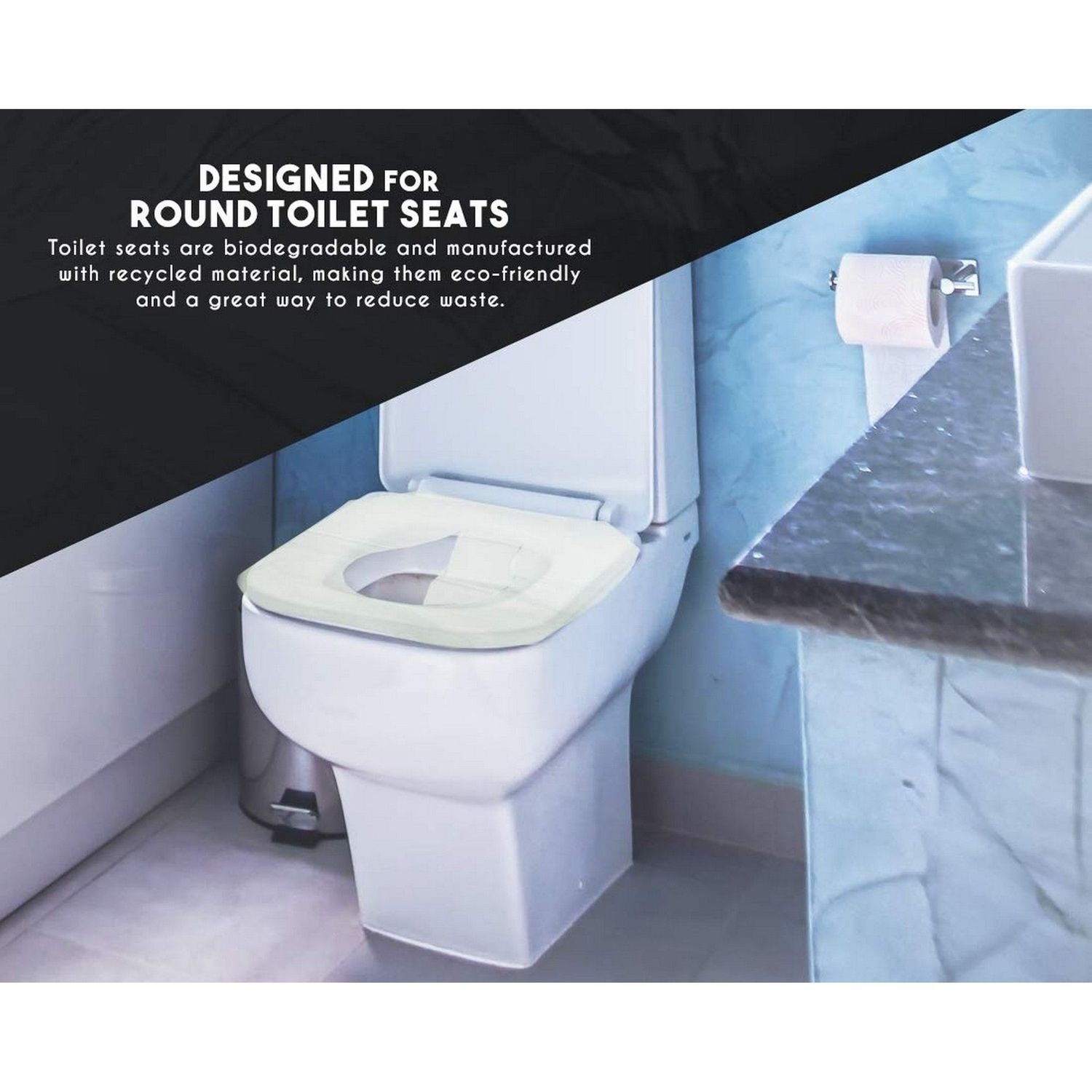 DISPOSABLE TOILET SEAT COVERS Paper Sanitary Camping Travel Flushable Shan