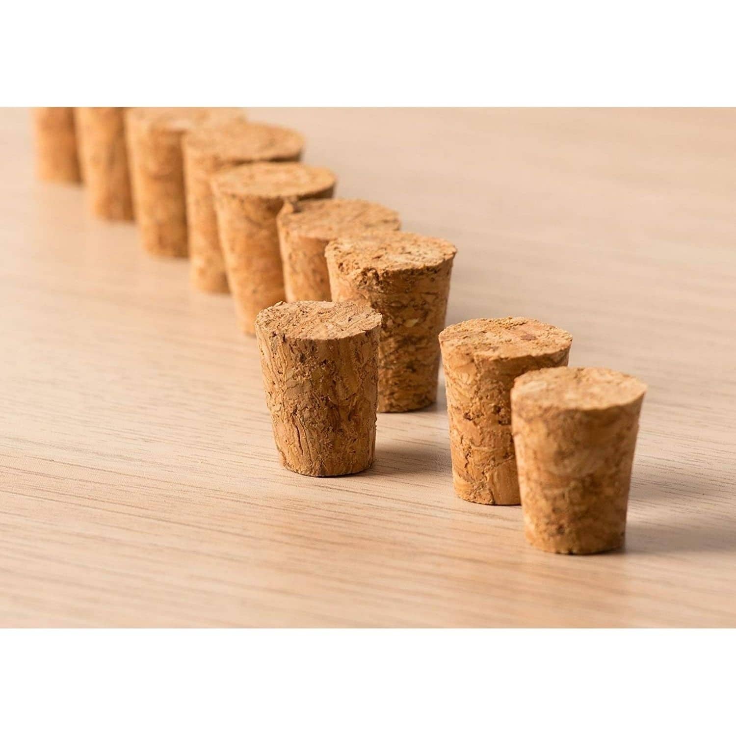 Small Tapered Cork Stoppers for Test Tubes and Mini Bottles, Size 1 ...