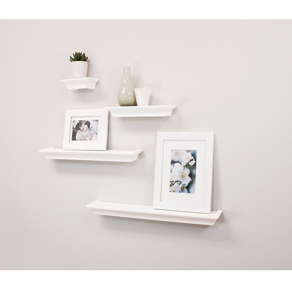 Floating Shelves White, Ledge Wall Shelf, Super Sturdy