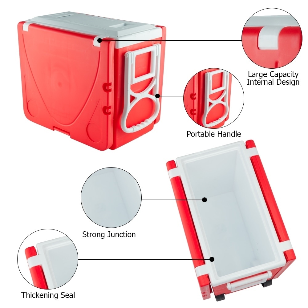 Multi-Function Insulated Beverage Rolling Cooler Bed Bath