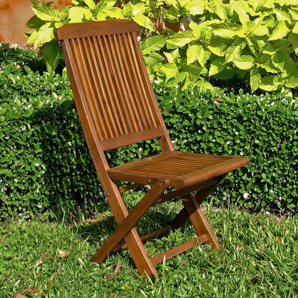 International Caravan Acacia Tivoli Folding Chair (Set of 2)