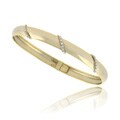 DB Designs 18k Gold Over Silver Diamond Accent Flex Bangle