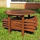 International Caravan Acacia 5-piece Stowaway Patio Dining Set - Thumbnail 1