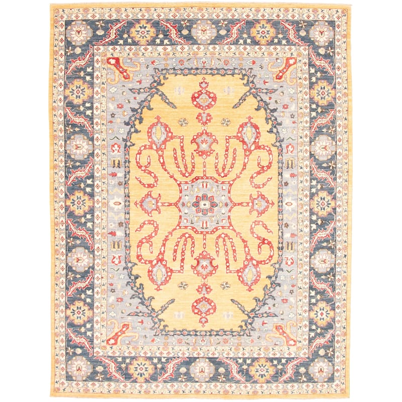 Hand-knotted Pako Persian Blue , Gold Wool Rug - Bed Bath & Beyond ...