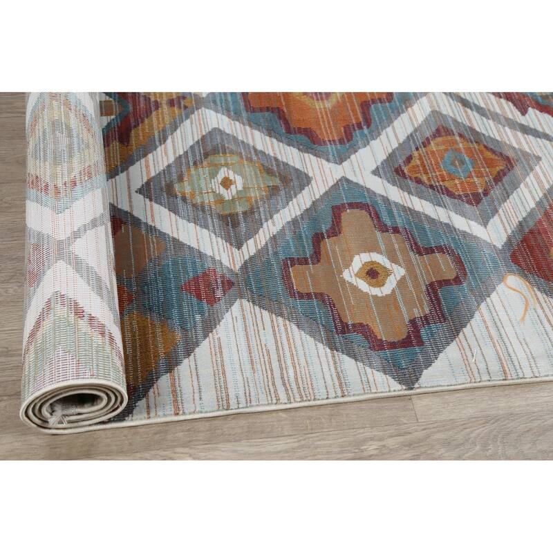 Southwest Distressed Geometric Vintage Style Turkish Area Rugs Bedroom