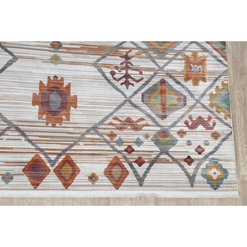 Southwest Distressed Geometric Vintage Style Turkish Area Rugs Bedroom