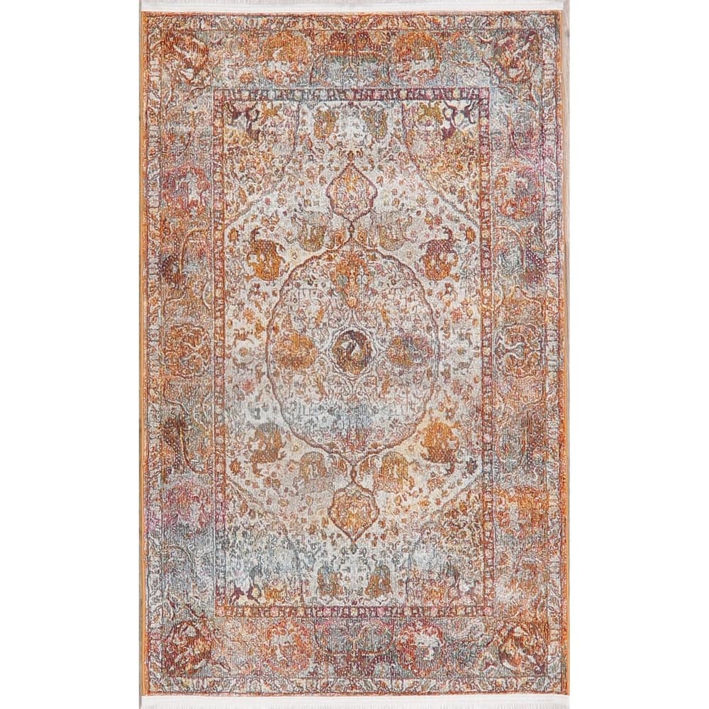 Decorative Animal Pictorial Turkish Vintage Style Area Rugs Heat-Set