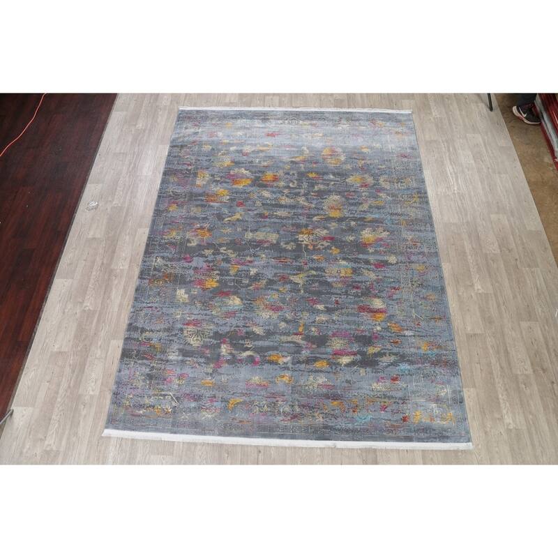 Heat Set Rugs All-Over Vintage Style Floral Distressed Heat-Set Area Rugs Bedroom ...