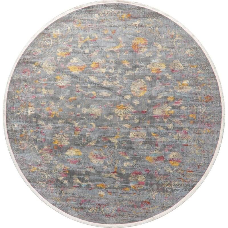 Heat Set Rugs All-Over Vintage Style Floral Distressed Heat-Set Area Rugs Bedroom ...