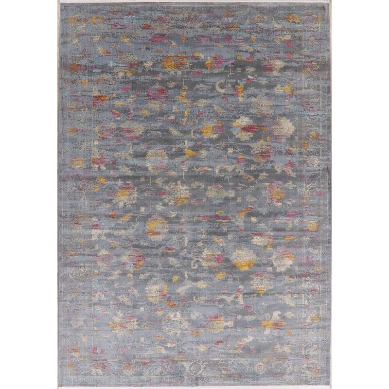Heat Set Rugs All-Over Vintage Style Floral Distressed Heat-Set Area Rugs Bedroom ...