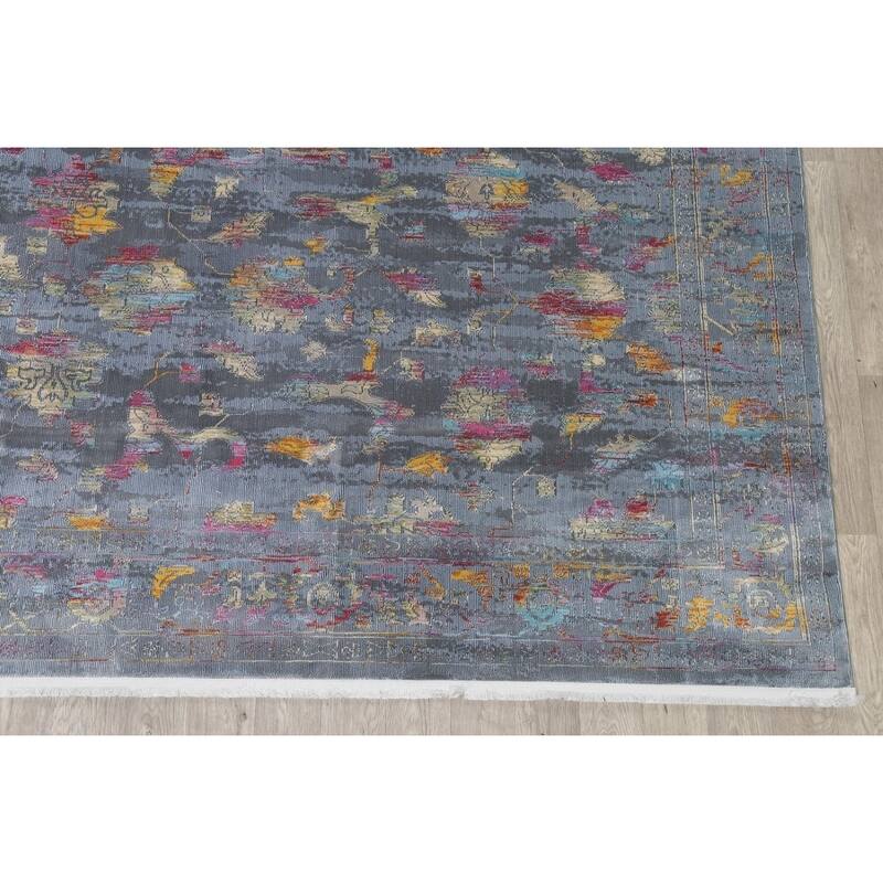 Heat Set Rugs All-Over Vintage Style Floral Distressed Heat-Set Area Rugs Bedroom ...